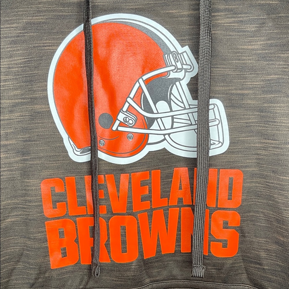 NFL Team Cleveland Browns Logo Brown Hoodie Men’s Small - Picture 3 of 6
